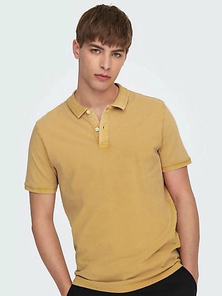 ONLY & SONS Poloshirt Poloshirt aus Baumwolle Kurzarm Slim Fit ONSTRAVIS SL günstig online kaufen