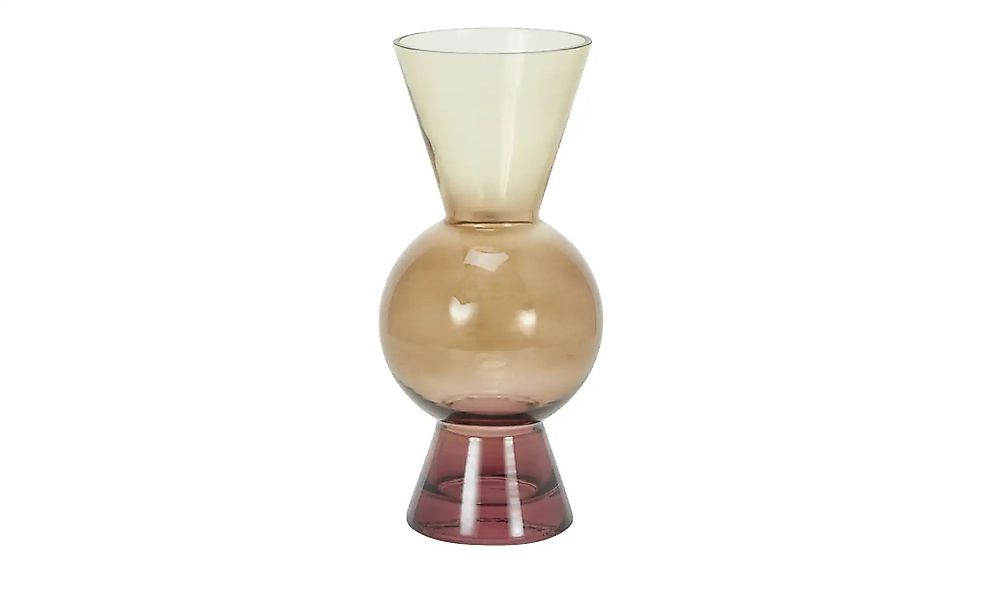 HOME STORY Vase   ¦ braun ¦ Glas ¦ Maße (cm): H: 24,5  Ø: 11 Accessoires > günstig online kaufen
