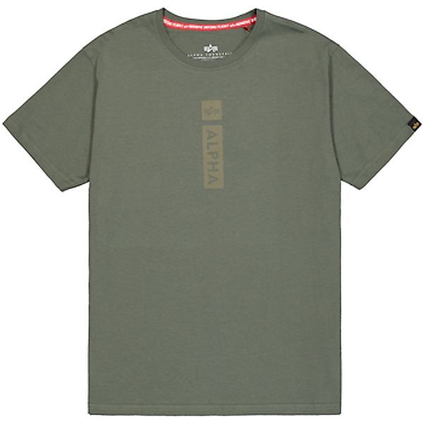 Alpha Industries  T-Shirts & Poloshirts Alpha Puff Print T-Shirt - dark oli günstig online kaufen
