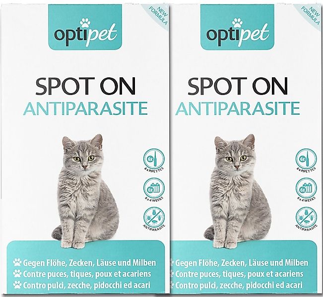 OptiPet Zeckenschutzmittel Spot on Katze Floh- Zecken Abwehr Insektenbekämp günstig online kaufen