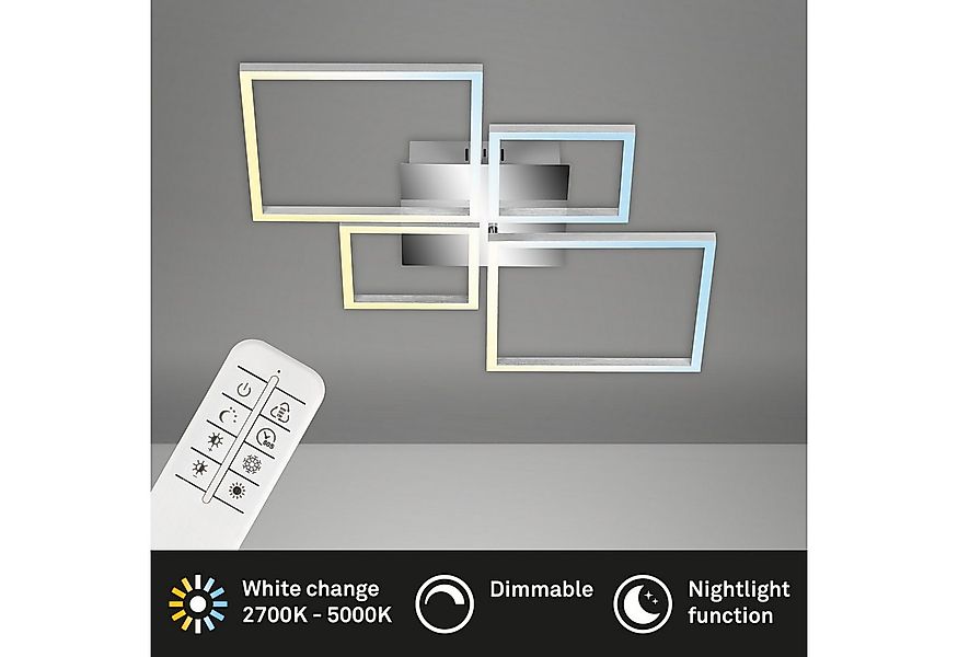 Briloner Leuchten Deckenleuchte LED Deckenlampe CCT stufenlos dimmbar Fernb günstig online kaufen