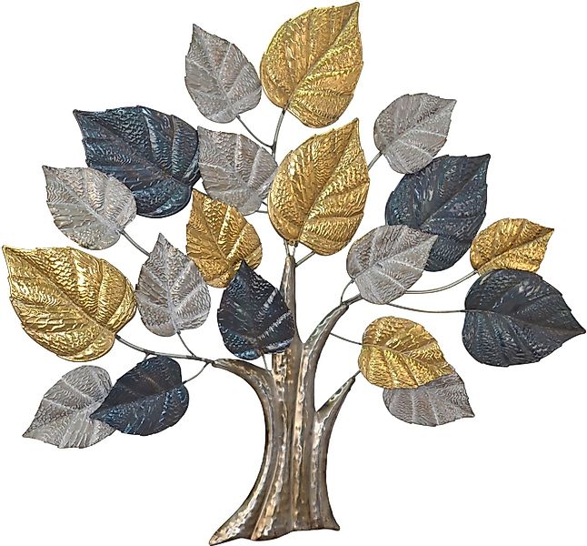 HOFMANN LIVING AND MORE Wanddekoobjekt Wanddekoration (1 St), Baum aus Meta günstig online kaufen