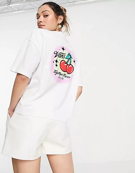Vans – Occasion – Kurzes T-Shirt in Weiß mit Rückenprint günstig online kaufen