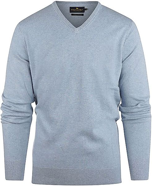 Steppin' Out Pullover Cotton Cashmere V-Ausschnitt Sky Blue - Größe XXL günstig online kaufen