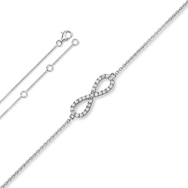 ONE ELEMENT Silberkette "Zirkonia Infinity Halskette aus 925 Silber 45 cm Ø günstig online kaufen