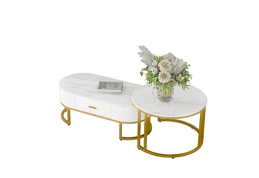 HAUSS SPOLE Couchtisch Couchtisch 2er Set Kaffeetisch Sofatisch Couchtisch günstig online kaufen