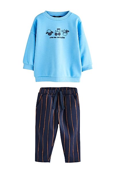 Next Sweatanzug Gemusterte Jogginghose und Sweatshirt günstig online kaufen