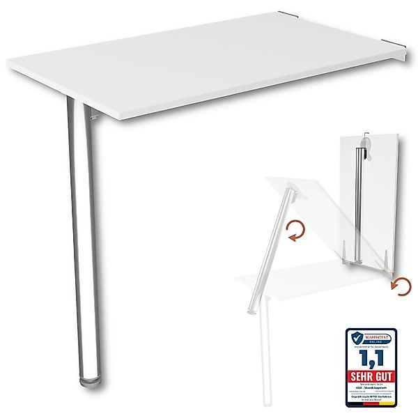 KDR Produktgestaltung Klapptisch 80x50 Wandklapptisch Esstisch günstig online kaufen