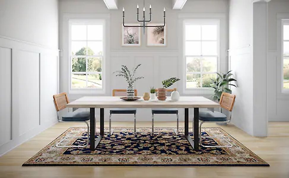 my home Wollteppich »Sahil«, rechteckig, 14 mm Höhe, reine Wolle, Orient-Op günstig online kaufen