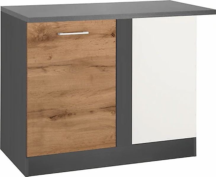 KOCHSTATION Eckunterschrank "KS-Colmar" 110 cm, mit Metallgriff günstig online kaufen