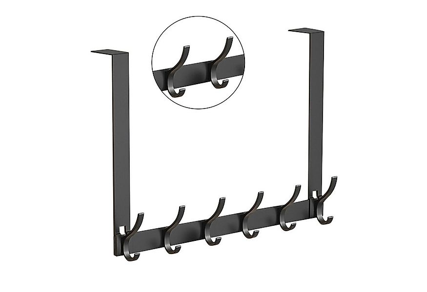 REDOM Türhaken Türhakenleiste Türgarderobe mit 6 Doppelhaken, Jacken, Mänte günstig online kaufen