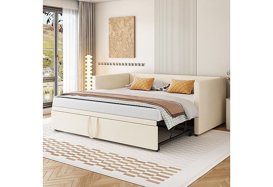 MODFU Schlafsofa Multifunktionales Polsterbett 90x200 cm, Ausziehbar, Daybe günstig online kaufen