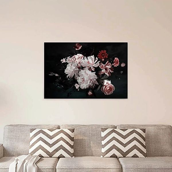 Bricoflor Blumen Bild Schwarz Und Weiß Rosenbild Mit Hortensie Ideal Für Sc günstig online kaufen