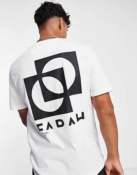 Farah – Heads – T-Shirt in Weiß mit Grafikprint günstig online kaufen