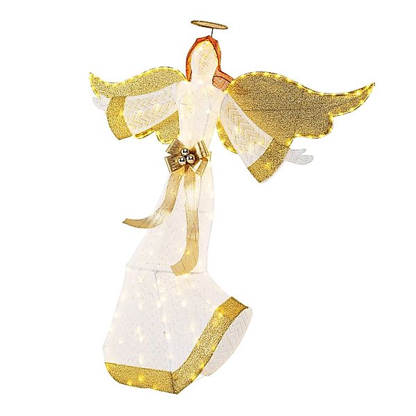 KOMFOTTEU Weihnachtsfigur beleuchteter Weihnachtsengel, mit 180 günstig online kaufen