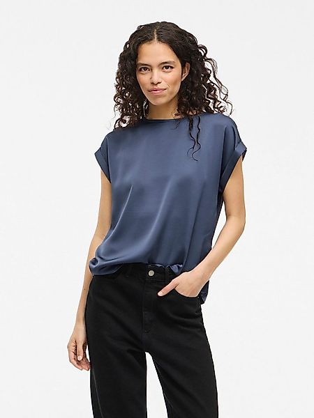Vila Kurzarmshirt VIELLETTE S/S SATIN TOP - NOOS Kunstfaser, regular fit günstig online kaufen