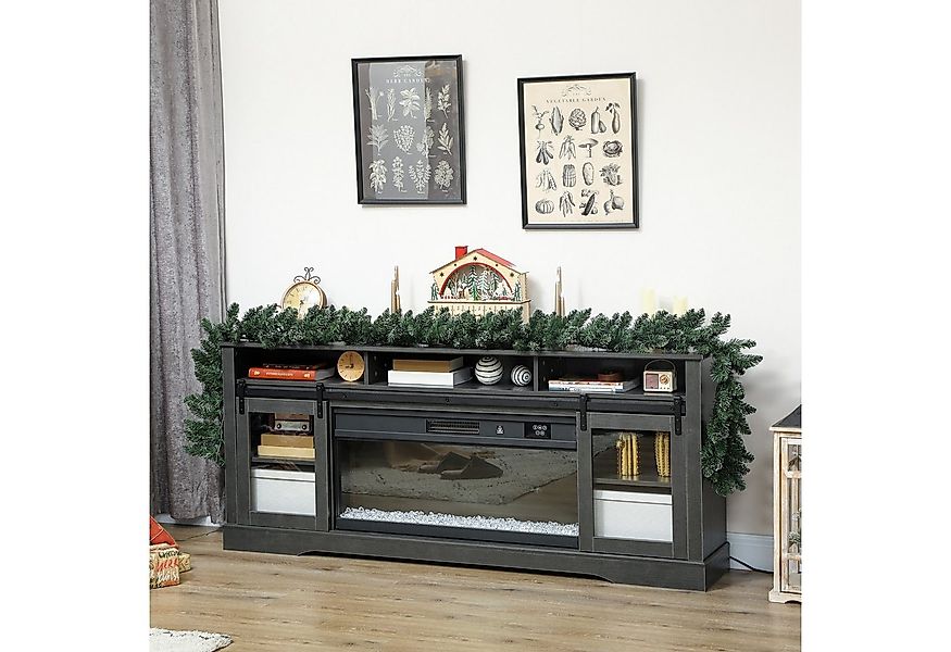 Kunstgirlande 216 Zweige Tanne, HOMCOM, Höhe 25 cm, Flammenhemmend, Grün günstig online kaufen