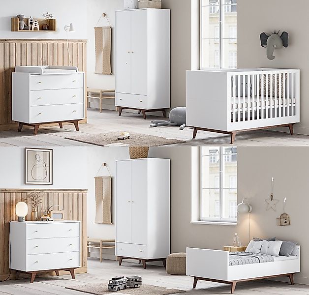 QMM TraumMöbel Babyzimmer-Komplettset Maddy, (Set, 4-tlg., Kleiderschrank 2 günstig online kaufen
