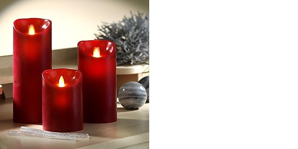 Luna24 simply great ideas... LED-Kerze 3er-Set, magische LED-Kerze mit täus günstig online kaufen