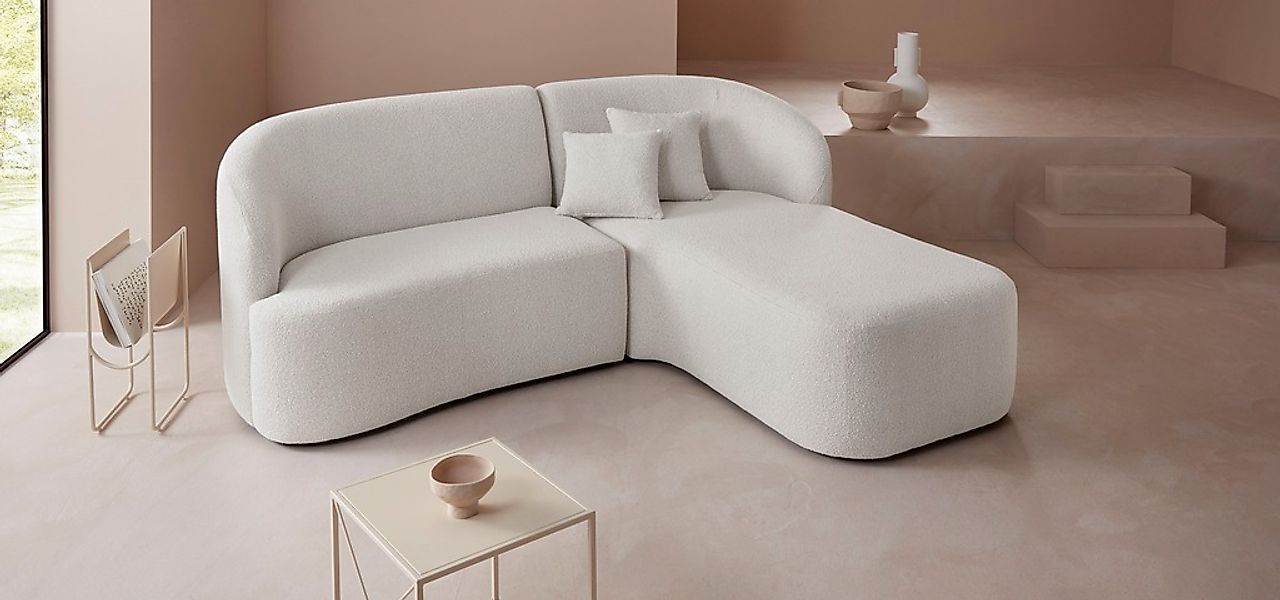 LeGer Home by Lena Gercke Ecksofa "Dilara L-Form", gerundete Rückenlehne un günstig online kaufen