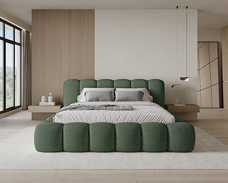 Chilly Möbel Polsterbett Stone Cord Stoff 140x200 cm mit Stauraum Poso 14 günstig online kaufen