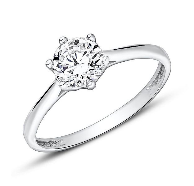 JEWLIX Verlobungsring 9K Weißgold Verlobungsring mit Zirkoniabesatz von JEW günstig online kaufen