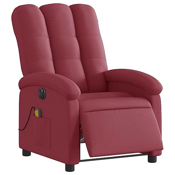 vidaXL Sessel Massagesessel Elektrisch Weinrot Stoff günstig online kaufen
