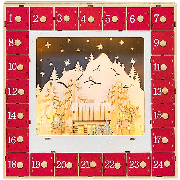 HOMCOM Adventskalender zum Befüllen 24 Schubladen Fächer Weihnachtskalender günstig online kaufen