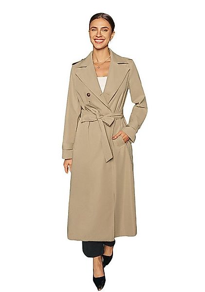 Cupshe Trenchcoat Khaki-farbener Zweireiher-Trenchcoat günstig online kaufen
