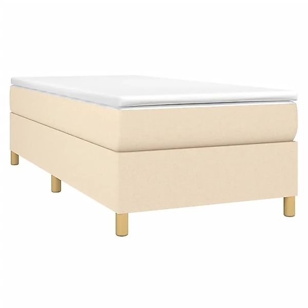 vidaXL Boxspringbett mit Matratze Creme 90x200 cm Stoff 3144495 günstig online kaufen
