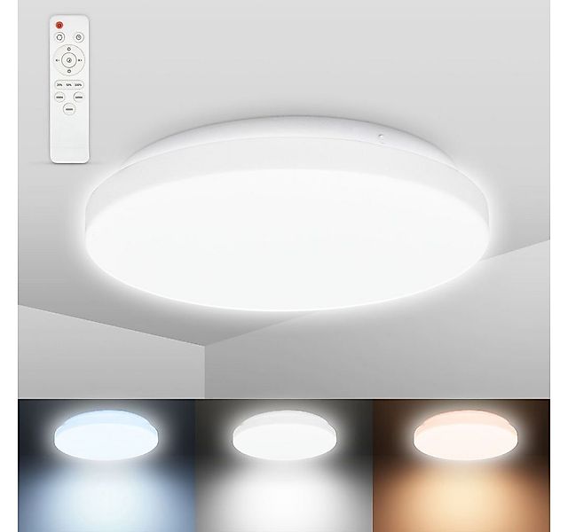 B.K.Licht Deckenleuchte Badezimmerlampe 12W CCT 1.200lm IP44 Weiß - BKL1526 günstig online kaufen