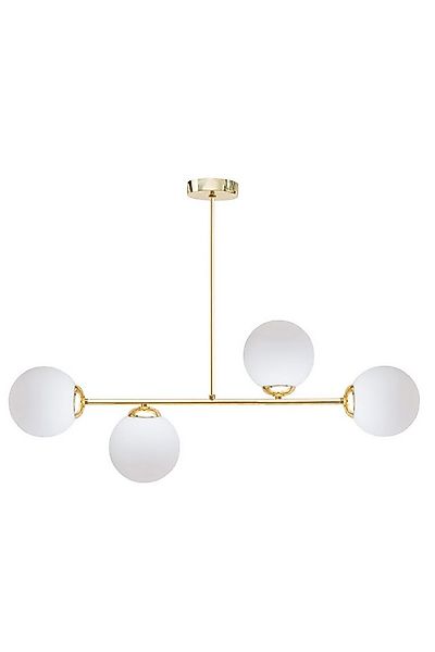 Licht-Erlebnisse Deckenleuchte DEKUT, ohne Leuchtmittel, Glas Metall in Gol günstig online kaufen