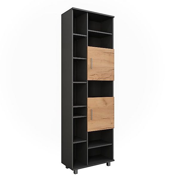 Vicco Hochschrank Ilias, Anthrazit/Goldkraft Eiche, 60.2 x 190 cm günstig online kaufen