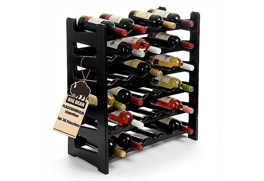 BigDean Flaschenregal Flaschenregal stapelbar für 36 Flaschen Weinregal, Se günstig online kaufen