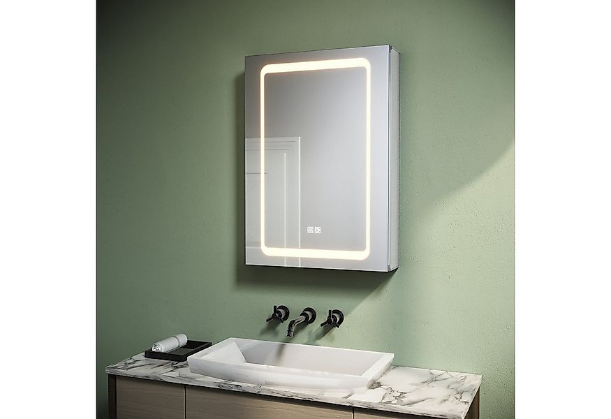 SONNI Spiegelschrank Dreifarbiger LED-Badezimmerspiegelschrank mit Antibesc günstig online kaufen