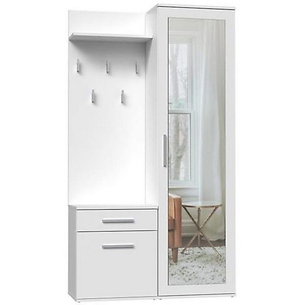 Beautysofa Kompaktgarderobe Fiora (Garderobenschrank + Paneel günstig online kaufen