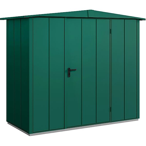 Hörmann Gerätehaus Elegant mit Satteldach Typ 1 RAL6005 Moosgrün Einzeltür günstig online kaufen