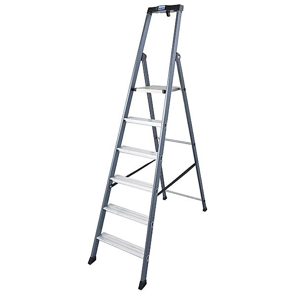 Krause Stehleiter SePro S 6 Stufen 190 cm x 51 cm x 121 cm Eloxiert günstig online kaufen