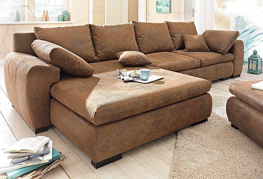 Home affaire Ecksofa Cara Mia L-Form, wahlweise mit Bettfunktion und Bettka günstig online kaufen