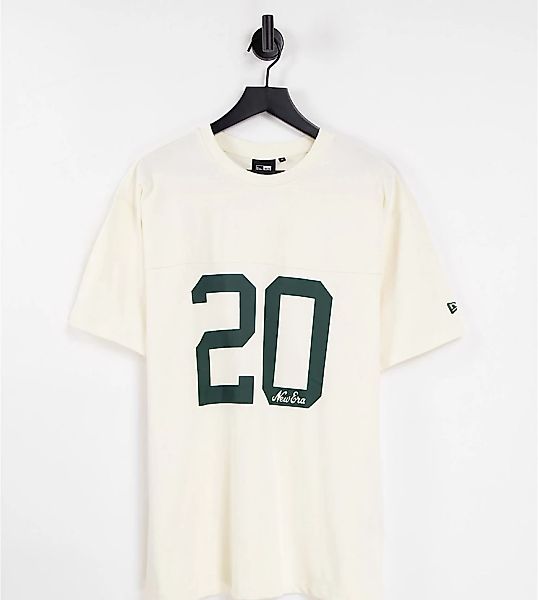 New Era – Heritage – Fußball-T-Shirt aus Jersey in gebrochenem Weiß, exklus günstig online kaufen