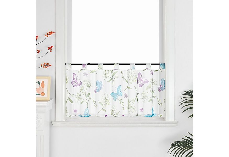 Joyswahl Scheibengardine, Schlaufen, transparent, Bedruckte Kurzstores mit günstig online kaufen