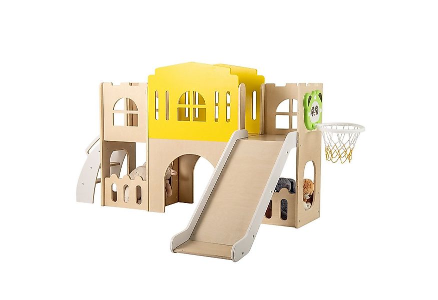 COSTWAY Rutsche, (1-tlg), Kinderrutsche, Holz Spielplatz, Klettergerüst, In günstig online kaufen