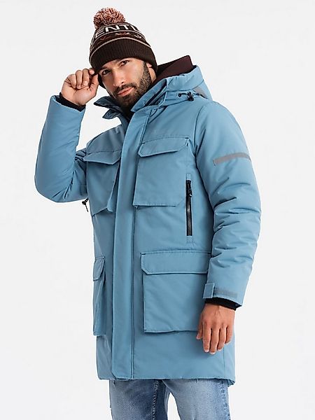 OMBRE Winterjacke Isolierte lange Jacke für Männer mit reflektierenden Elem günstig online kaufen