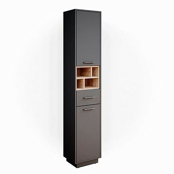 Vicco Hochschrank Beatrice, Anthrazit/Sonoma, 38 x 190 cm günstig online kaufen