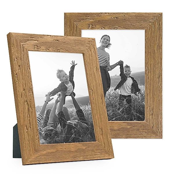 PHOTOLINI Bilderrahmen 2er Set Strandhaus Rustikal günstig online kaufen