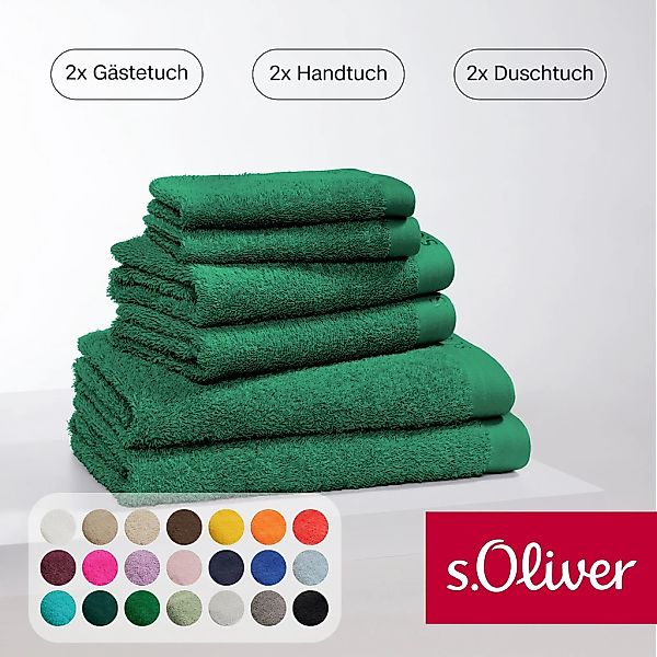 s.Oliver Handtuch Set "s.Oliver, Premium Qualität, 600 gr/m²" Set 6 Stk. Wa günstig online kaufen