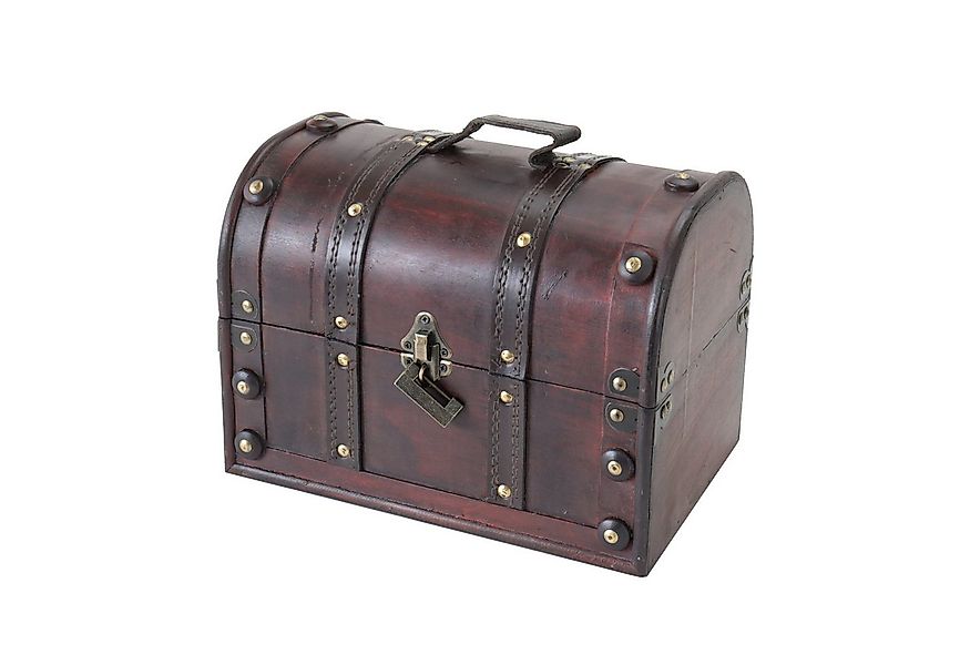 HMF Schatzkiste Schatztruhe aus Holz, kleine Schatzkiste mit, dekorativem S günstig online kaufen