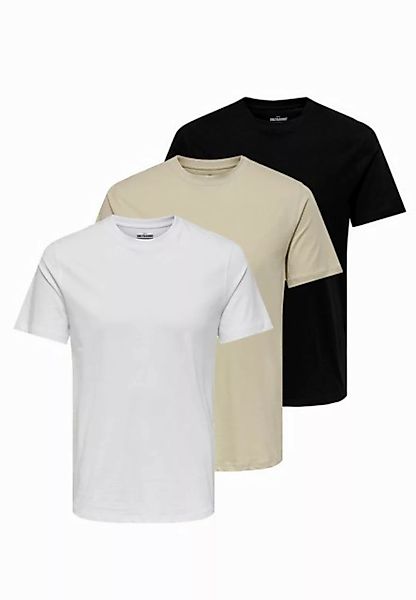 ONLY & SONS T-Shirt 3er Pack MAX (Spar-Set, 3-tlg) T-Shirt - Baumwolle - At günstig online kaufen