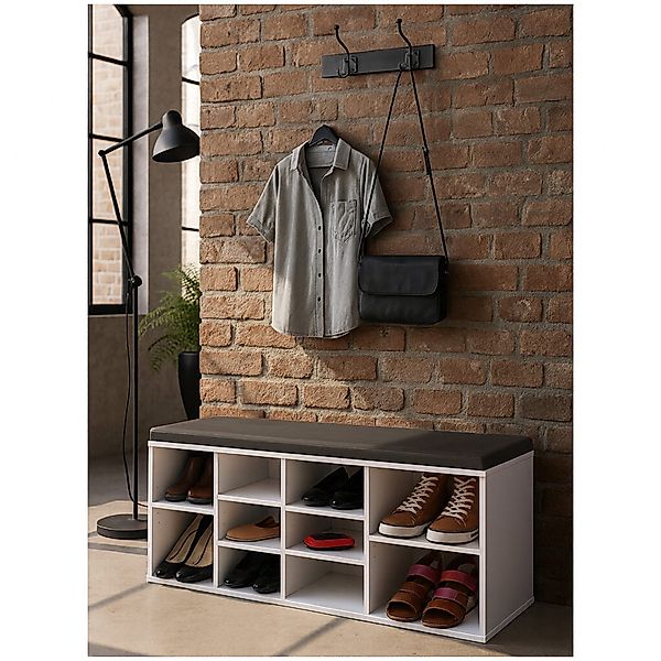 HTI-Living Schuhregal Garderobenbank mit 10 Fächern günstig online kaufen