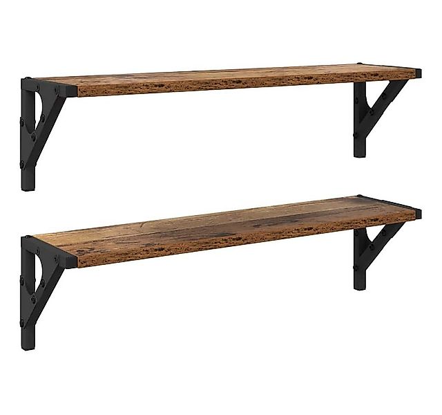 vidaXL Regal Wandregale 2 pcs Altholz 60 x 15 x 15,5 cm Holzwerkstoff, 2-tl günstig online kaufen